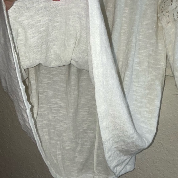 Cato White Bell Sleeve Blouse with Bib Collar - Picture 6 of 8